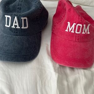 Mom & Dad embroidered hats
